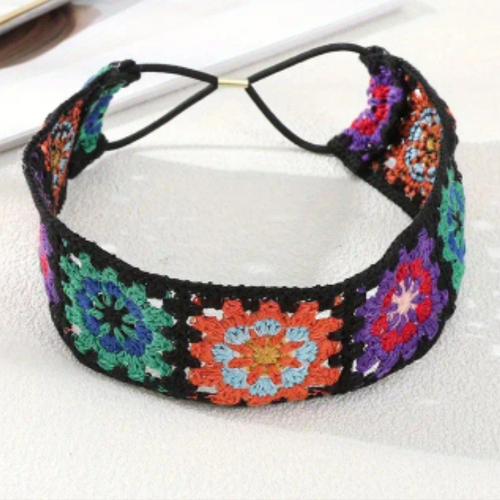 Handcrafted Headband 70s Hippie Style Statement Piece